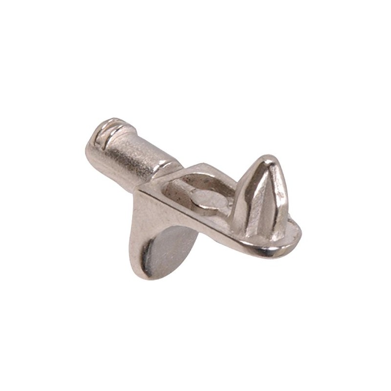 Hillman 59758 Nickel-Plated Metric Shelf Pin with Plate, 5mm, 20-Pack