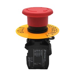 Emergency Stop Button AC 690V 10A Red Sign Plastic Shell Button Mushroom Head Emergency Rotation Button Switches