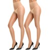 CozyWow 40D Sheer Tights for Women, Durable Control Top Pantyhose,