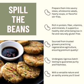 Mountain High Organics - 25 lbs, Certified Organic Dried Mung Beans, Non GMO, Vegan, Sproutable Whole Dried Moong Dal Beans, Plant Protein & Fiber