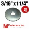 Redding Fasteners (QTY 500 PCS) 3/16" X 1 1/4" Zinc