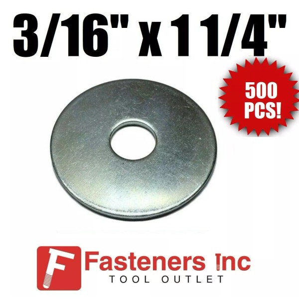 Redding Fasteners (QTY 500 PCS) 3/16" X 1 1/4" Zinc
