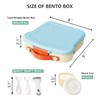 SAYAPE Kids Bento Lunch Box - Toast-Shaped 4-Compartment Lunchable Food