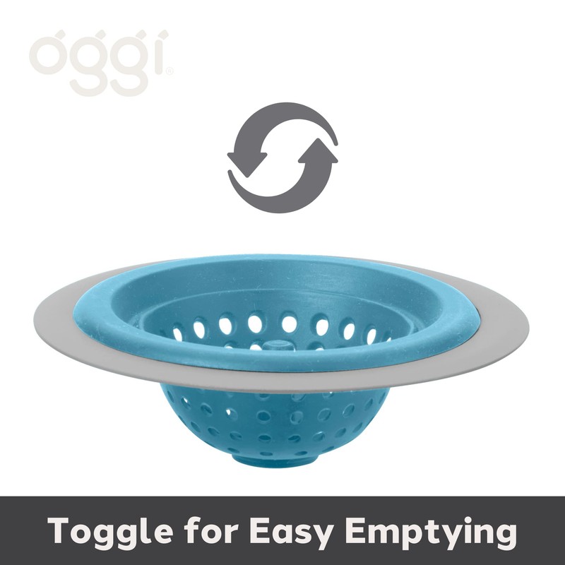OGGI Silicone & Metal Sink Stopper- Great Kitchen Sink Stopper,