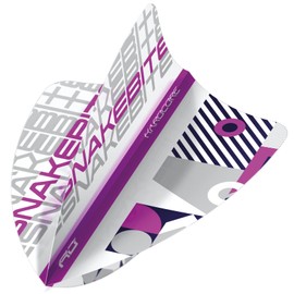 RED DRAGON Peter Wright Snakebite Hardcore Freestyle White Stack Dart Flights - 3 Sets Per Pack (9 Dart Flights in Total)