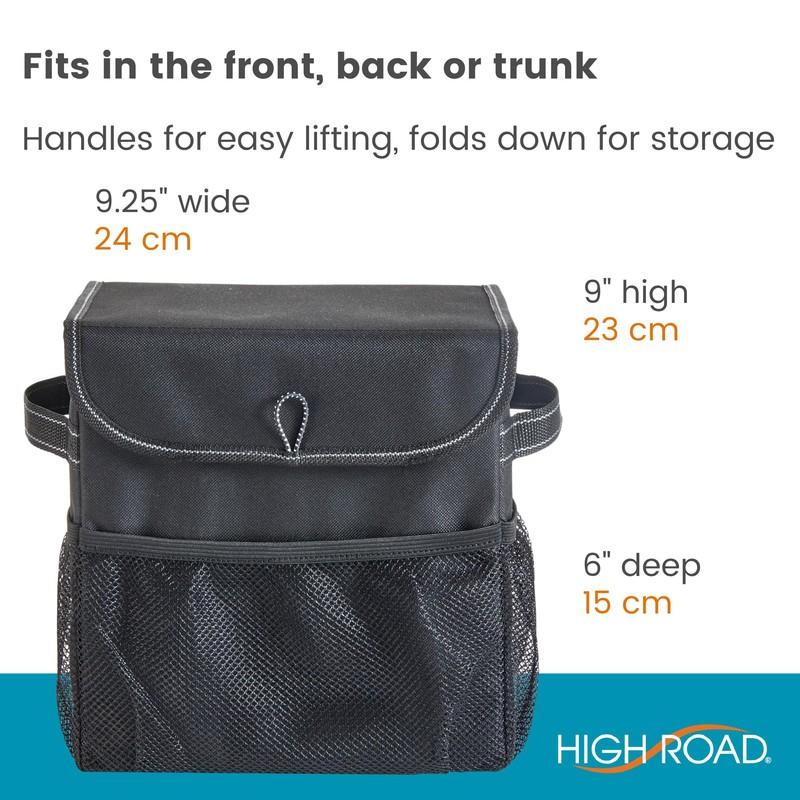 High Road Car Storage Organizer with Lid, Multipurpose Back or
