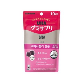 미카구토 구미서플리 철분 포도맛 50g(2.5gx20구미) Mikaguto Gummy Supplement Iron Grape Flavor 50g (2.5g x 20 Gummies)