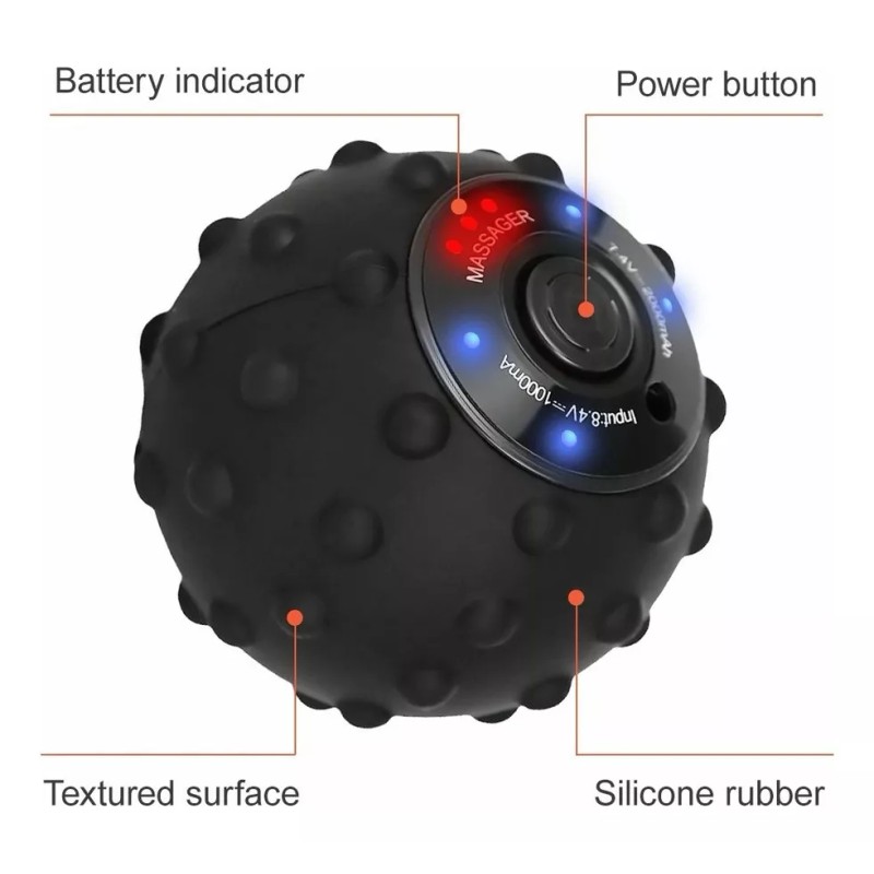 Alan - Pelota De Masaje Vibratoria De 4 Velocidades Mini