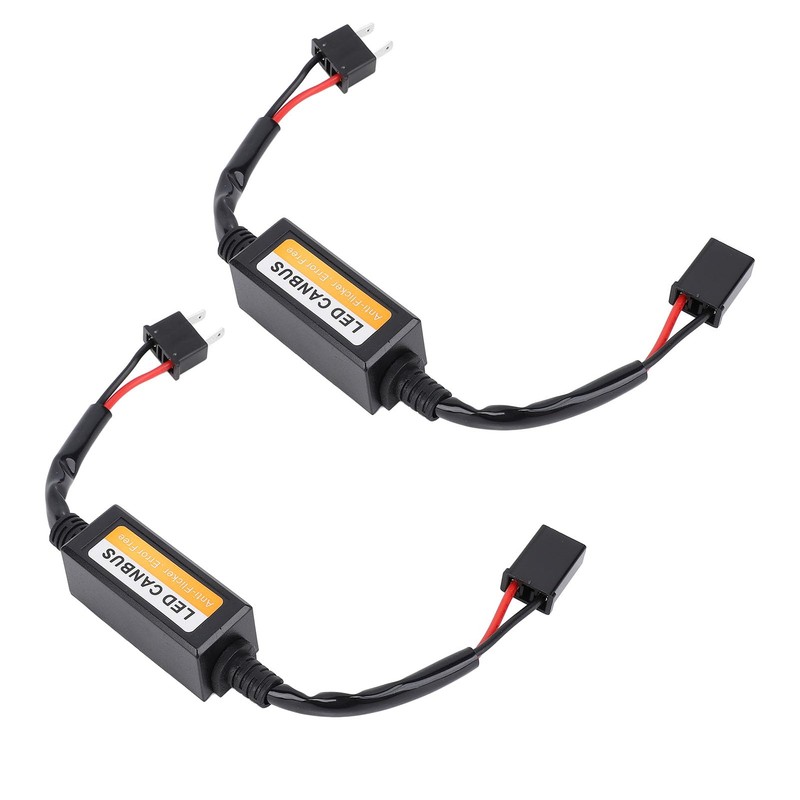 2 Piece H7 LED Headlight Decoder, Waterproof Plug and Play