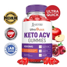 (2 Pack) Ultra Quick Keto ACV Gummies Advanced Formula 1000MG Ultraquick Keto Gummies Apple Cider Vinegar Formulated with Pomegranate Beet Juice Powder B12 Vegan Non GMO 120 Gummys
