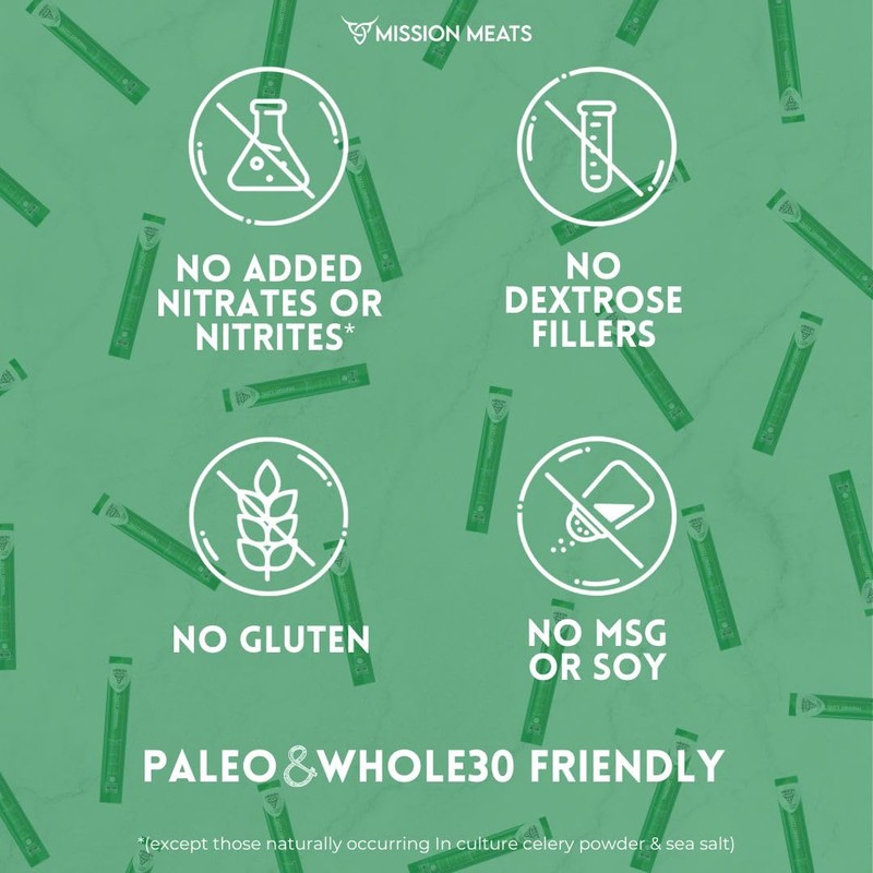 Mission Meats Beef Sticks – 100% Grass Fed & Pasture