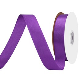 BVIEAKD Purple Satin Ribbon 23mm X 45m Solid Color Ribbons Perfect for Crafts Wedding Decor Bow Making Arts Sewing and More