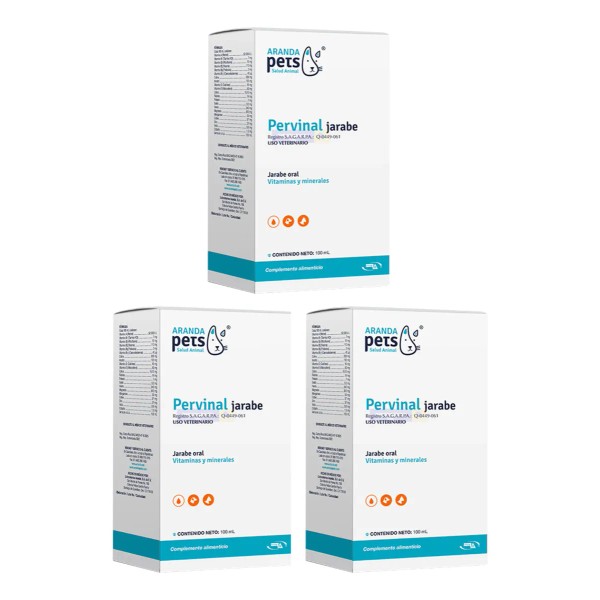 Pervinal Jarabe 100 Ml Vitaminas Y Minerales Perros Y Gatos
