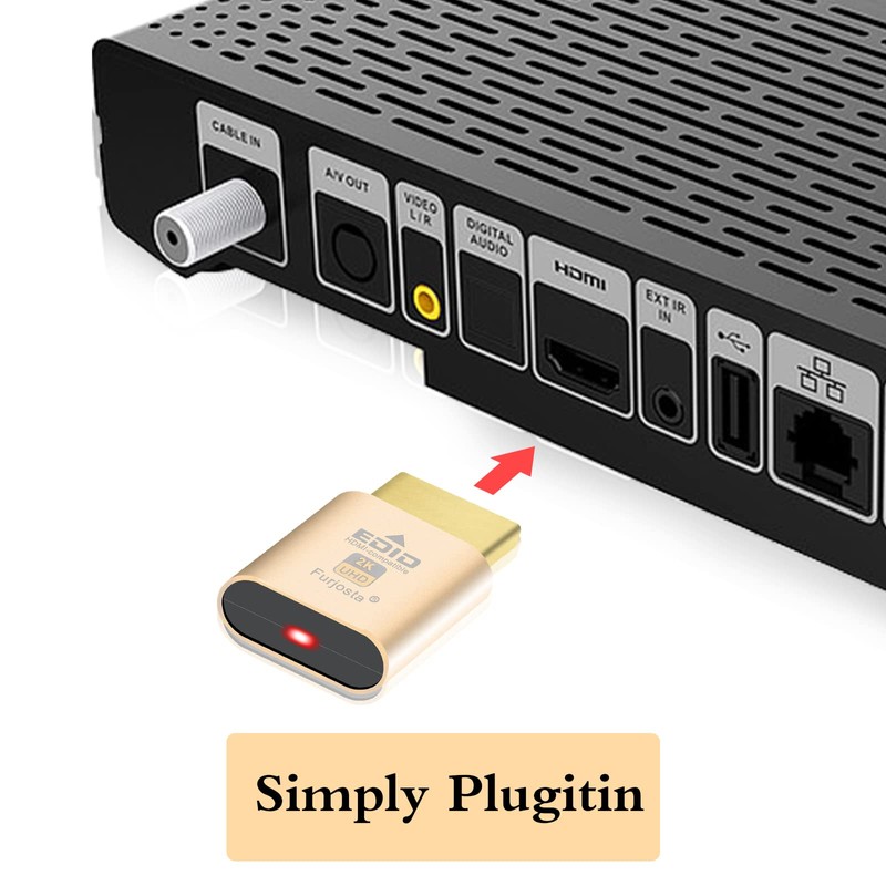 Dummy Plug Headless Ghost Display Emulator Premium Aluminium PC HDMI-Compatible