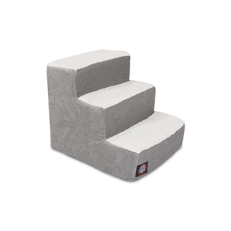 Majestic Pet Portable Pet Stairs, Soft Sherpa Steps Foam Feeling,