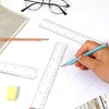 5 PCS 15cm Plastic Ruler Set Transparent Straight Ruler Measuring