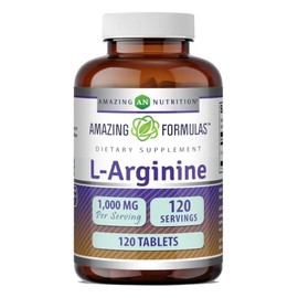 Amazing Nutrition Arginina 1000 120 Tabletas Suplemento Alimenticio Rutina Diaria Fórmula Gluten