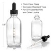 4 Pack 4oz Glass Dropper Bottles with Measured Dropper -