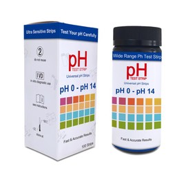 VVLIAM 100 PCs Ph Strips for Aquarium Litmus Ph Test Strips for Women in Airtight Bottle Ph Test Strips Range 0-14 ph Paper for Pet Food Saliva Water Urine Test and Diet Monitoring PH Level Lab Pool