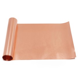 LSVERDE Copper Sheet Foil Roll 3000MM x 300MM x 0.08MM(LxWxT)，99.9% Pure Copper Flashing Metal Foil Roll Strip for DIY Jewelry, Crafts, Repairs, Electrical