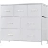 JHK 7 Drawers Metal Frame Dresser for Bedroom Clothes Drawer