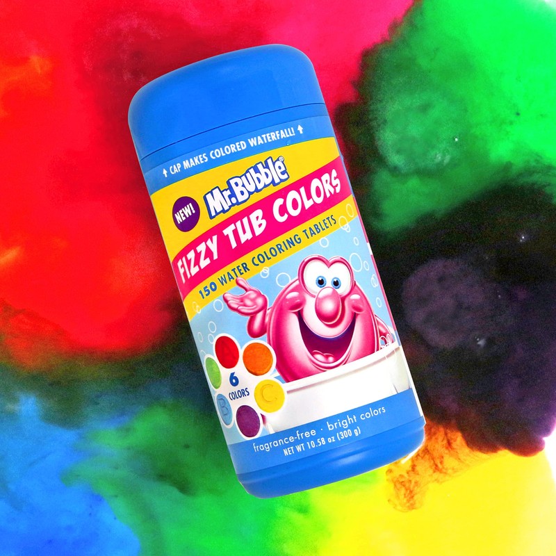 Mr. Bubble Fizzy Tub Colors, varios colores para agua de