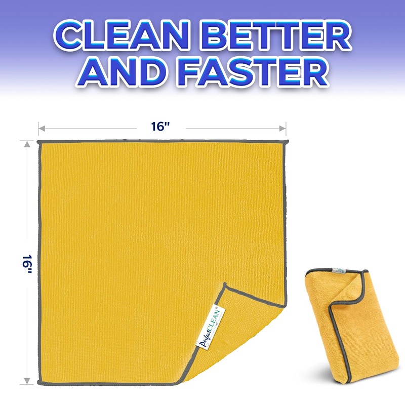 PerfectCLEAN - Micro-Denier Microfiber Cleaning Wiper, Absorbent Cleaning Towels, Streak-Free