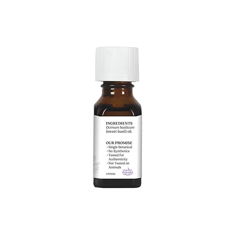 Aura Cacia Pure Basil, Sweet Essential Oil | 0.5 fl.