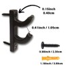 Pitoies 10 Pcs String Light Adjustable Dual Hooks, Screw in