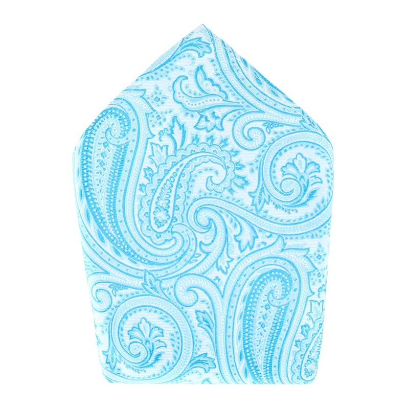 Trafalgar Sobee Paisley - Bolsillo cuadrado de seda, Azul, Talla