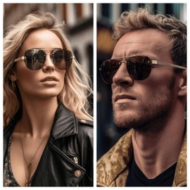 WOODONLY Wooden Pilot Rimless Sunglasses - Wood Polarized Sunglasses with Metal Frame for Men and Women Perfect Gifts (Grey)