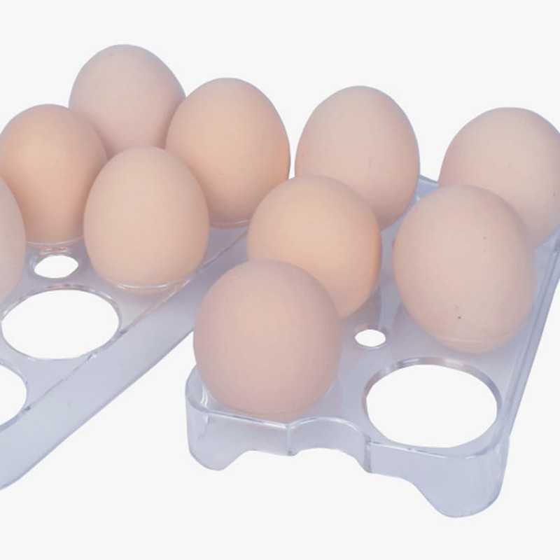 Operitacx Pack of 2 Egg Containers for Refrigerator, 6 Grid