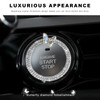 NYTKL Bling Ring Emblem Car Accessories, Crystal Rhinestone Butterfly Key