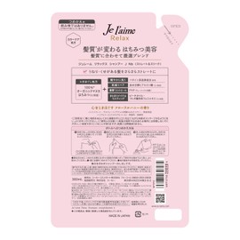 KOSE Je L'aime Relaxing Shampoo (Straight & Slim), Refill, 12.2 fl oz (360 ml), Straightens Wavy Hair, Floral Honey Scent, Refill