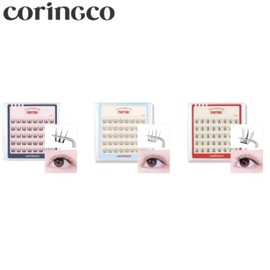 CORINGCO Tok Tok Hara No Glue Eyelashes Light / Single-Length 3 Types 2 Set, Type1#$%Type2:#Pure 10mm-#Pure 9mm