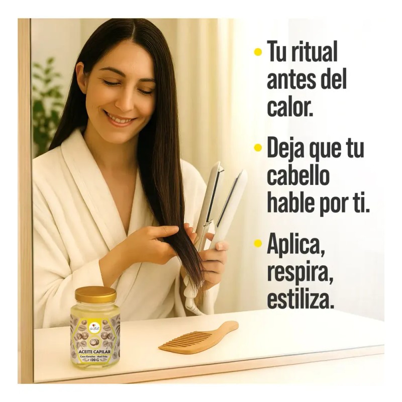Aceite Capilar Antifrizz Coco Y Keratina 120g Ga Tlali
