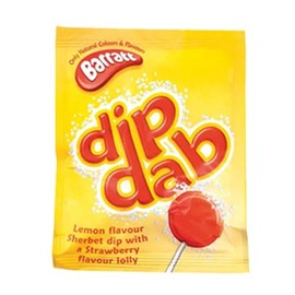 Baratt Sherbet Dip Dab 23g - Sherbet dip with a tasty strawberry flavour lolly (50 Packs(Full Box))