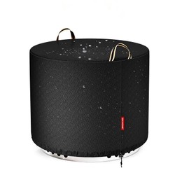 QH.HOME [2025 Upgraded 900D Fabric] 21 Inch Round Fire Pit Cover for Solo Stove Bonfire 2.0 Heavy Duty Waterproof Firepit Covers Fit for 19-20 inch Smokeless Outdoor Fireplace, All-Weather Resistant