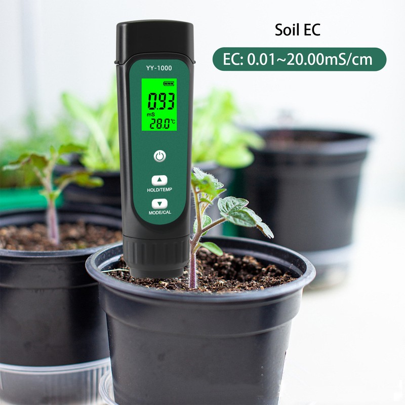3in1 Soil Tester EC Temperature Moisture Soil Meter for Outdoor