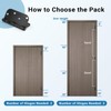 KNOBWELL 30 Pack Matte Black Door Hinges 4" x 4"