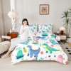 Cartoon Dinosaur Bedding Set Full Size, Blue Green Cute Dinos