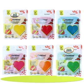 Play Dough 100% Natural Ingredients, Non-Toxic, Refill, Dough, Children's Dough, Modelling Clay from 2 Years, Kneading Accessories, Kneading Set, Set of 6, Play Clay Blue, Green, Red, Yellow, Pink