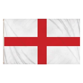 Henbrandt Large St George’s Cross Flag Red and White England Flag World Cup Decoration Double Sided English Banner UK Flags 5FT x 3FT with Eyelets Flag England