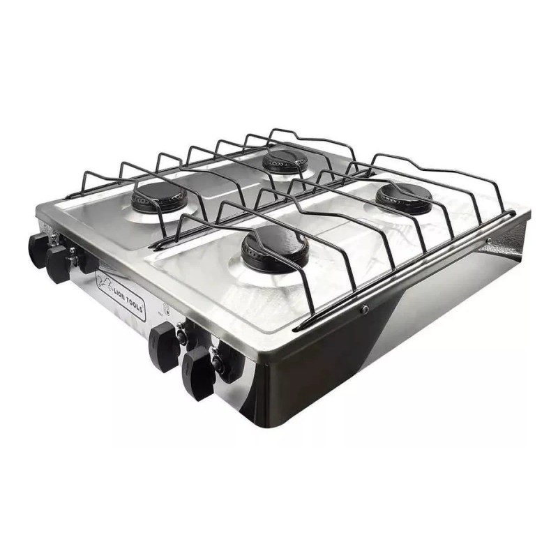 Lion Tools Parrilla Estufa De Gas Acero Inoxidable 2 Quemadores