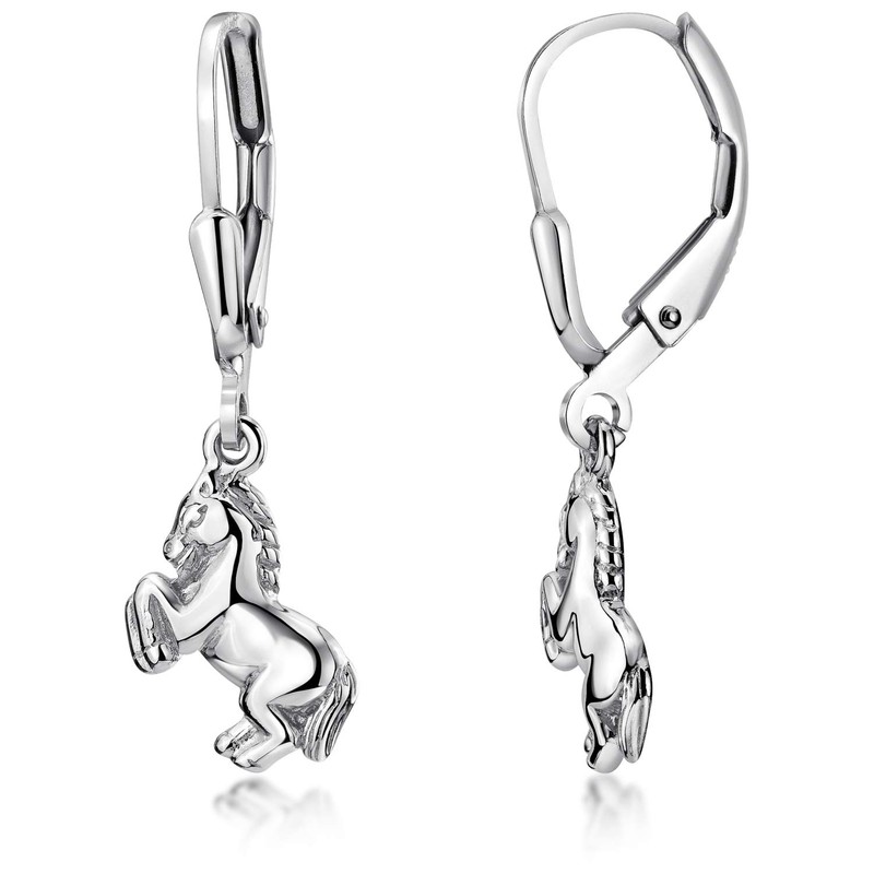 MATERIA by Matthias Wagner Girls' Earrings Silver 925 with Horse
