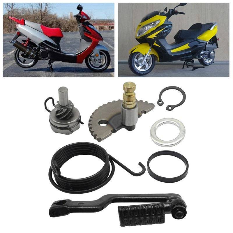 Ollanoos Motorcycle Starter Lever Shaft Kit, Moped Kick Start Lever