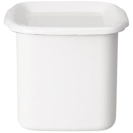 Nodahoro WSH-L Enameled Storage Container, Heat Resistant, Square, L Size, With Enamel Lid, White Series, Made in Japan