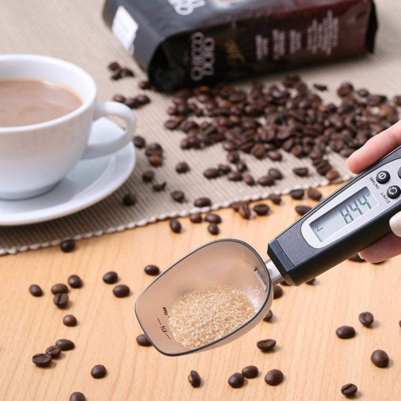 Digital Kitchen Scales with Measuring Spoon, Spoon Scales with Dosing
