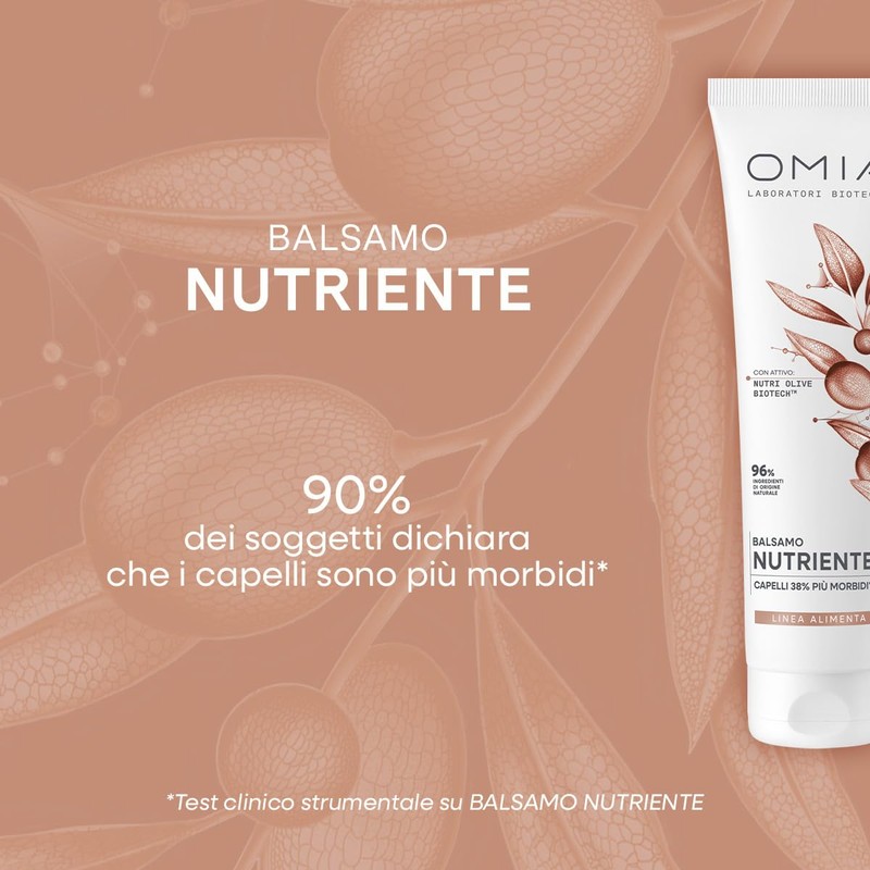 Omia Alimenta, Balsamo Nutriente per Capelli Secchi e Spenti, Nutre