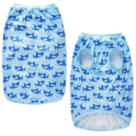Dog Sleeveless T Shirt Shark Prints Vest Shirt Soft Stretchy Summer Clothes for Large Dog Boys Girls Shirt Large,Shark